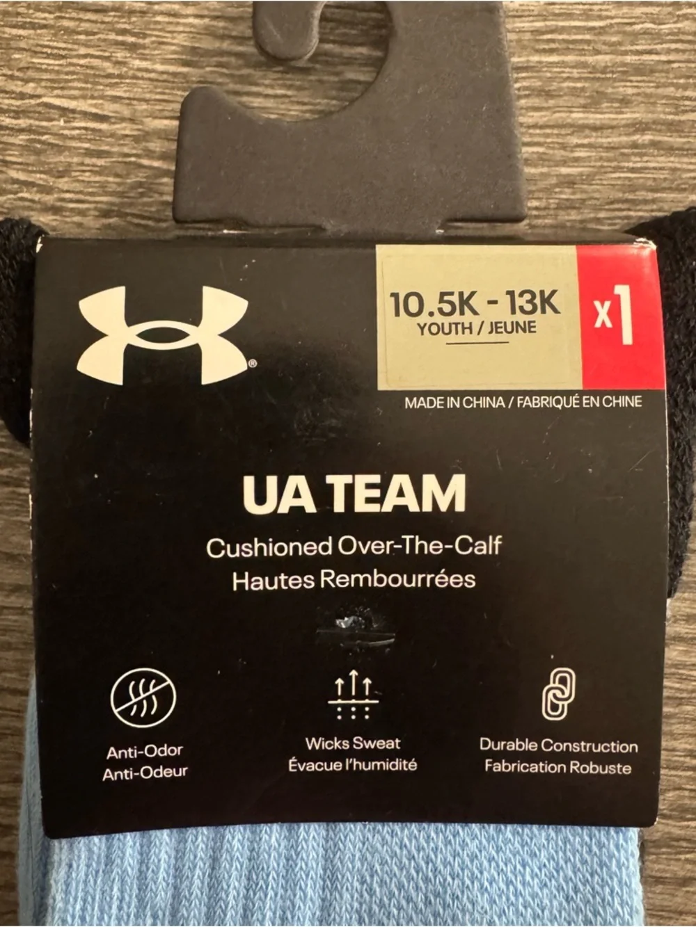 Under Armour UA Team Cushioned Over The Calf Socks Youth Size 10.5K-13K